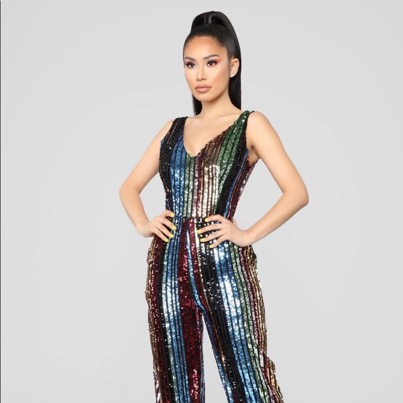 Multicolor sequin jumpsuit